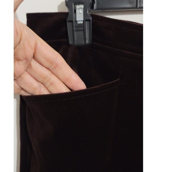 ESCADA Velvet Pants Wine Maroon Burgundy Flare Kick Boot Trousers 8 / 38 NEW - Picture 9 of 11